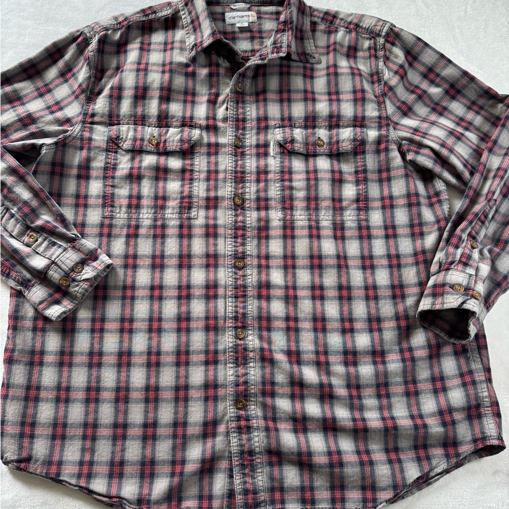 Carhartt  Shirt Mens Multicolor  Western Workwear Relaxed Fit XL ⭐️